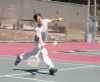 Nicky playing tennis