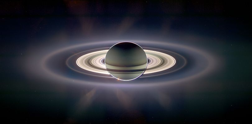 Saturn in eclipse...