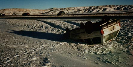 Blown off the road on the way home through Wyoming